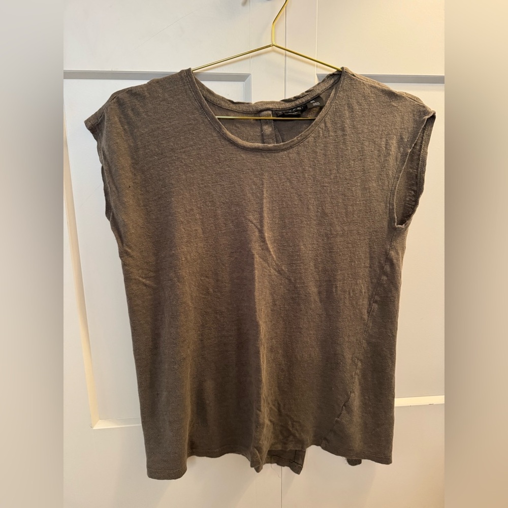 Tahari Charcoal Muscle Tee